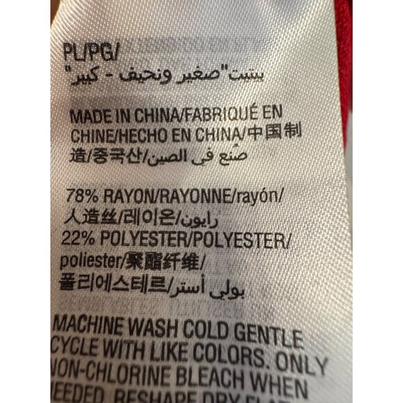 Karen Scott Womens Petite Large Red Cardigan Button Front Long Sleeve Contrast T - Picture 3 of 6